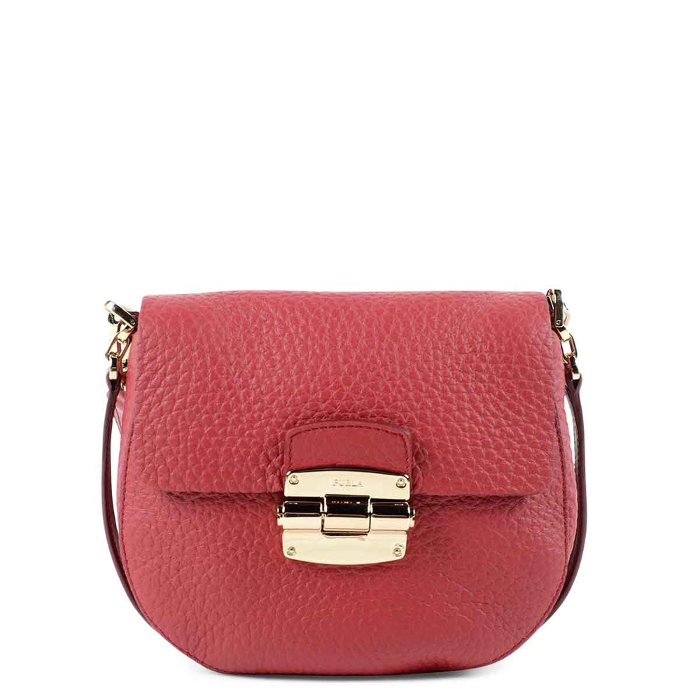 Furla Red Leather Crossbody Bag